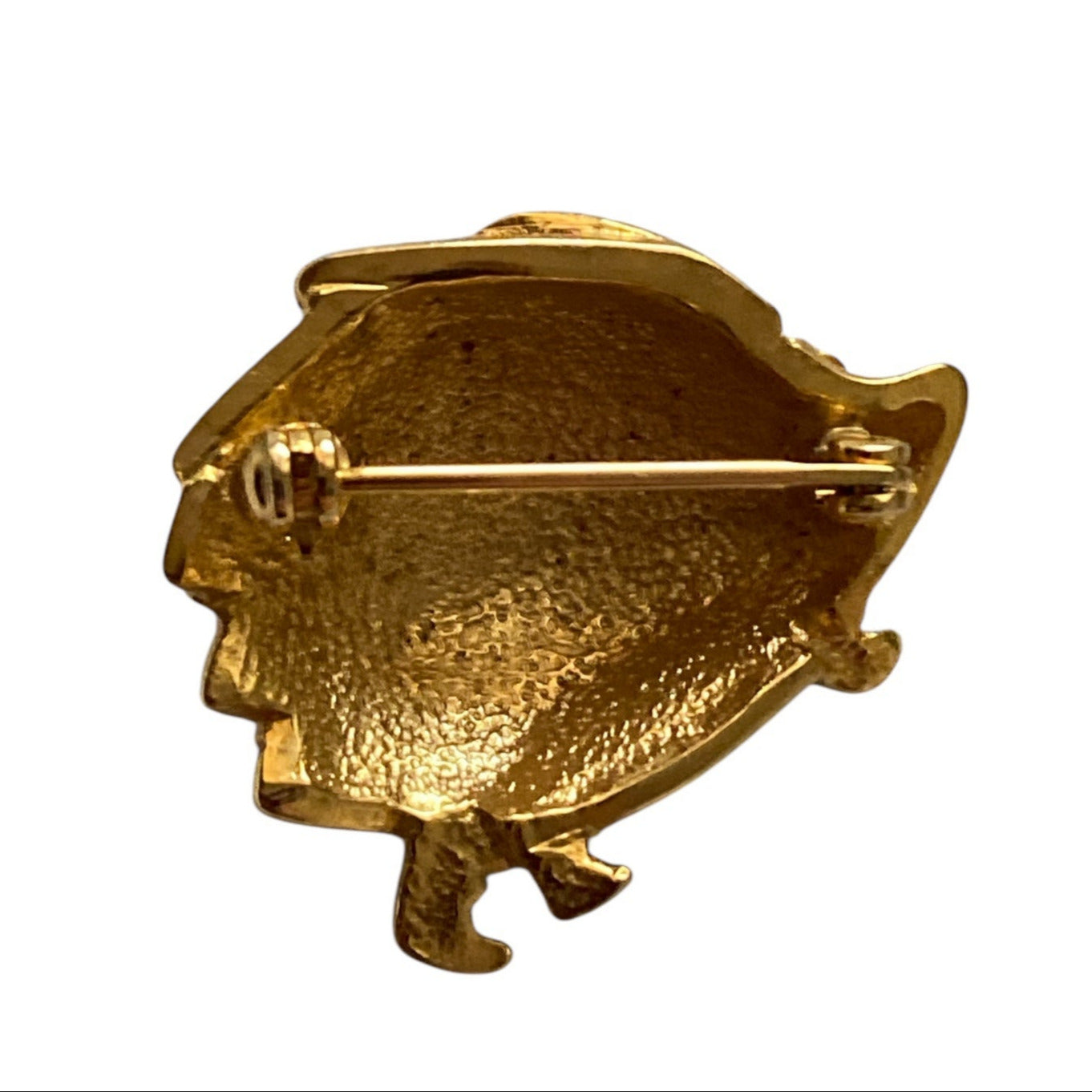 Pinnsvinbrosje med blå og grønn emalje