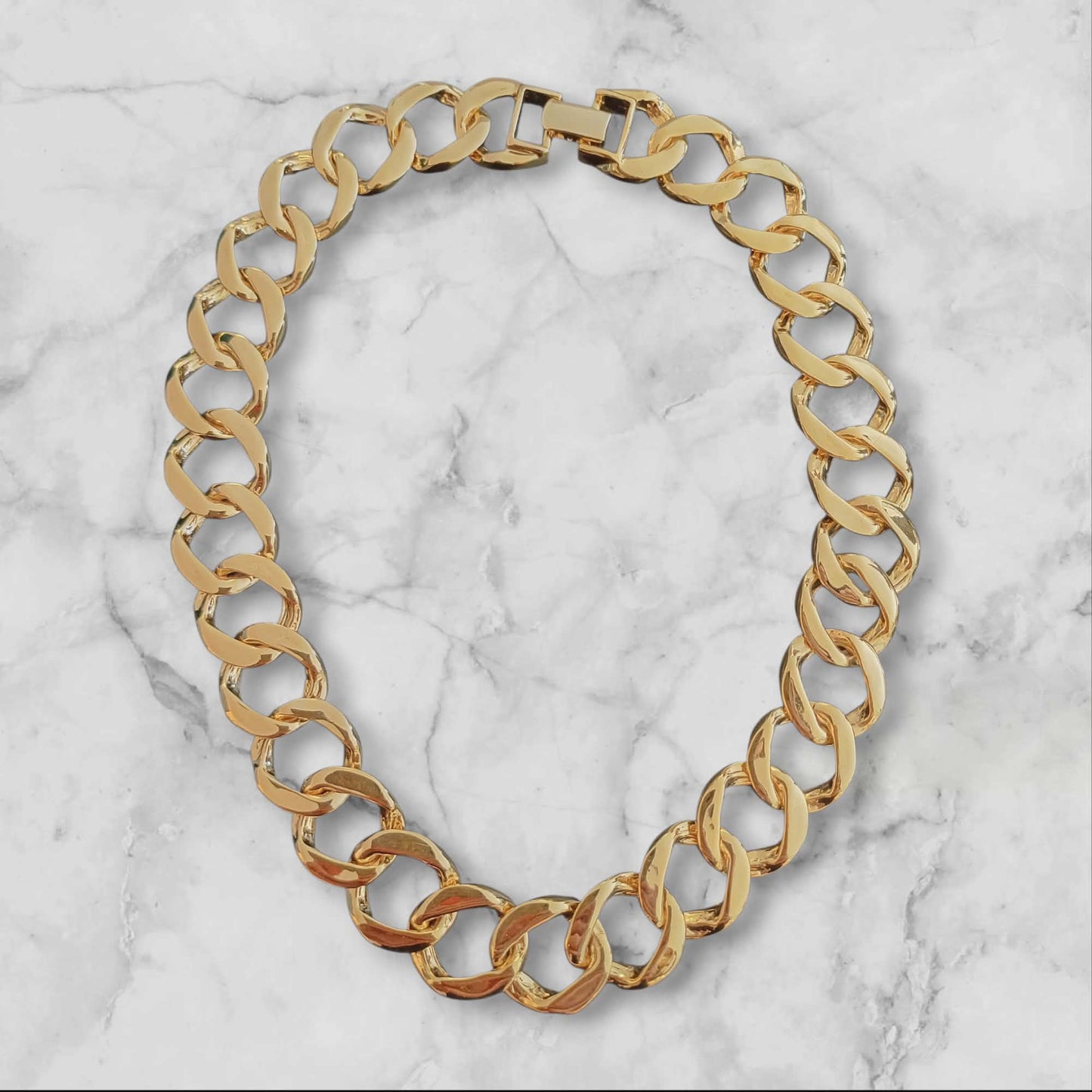 Vintage gullfarget statement-lenke