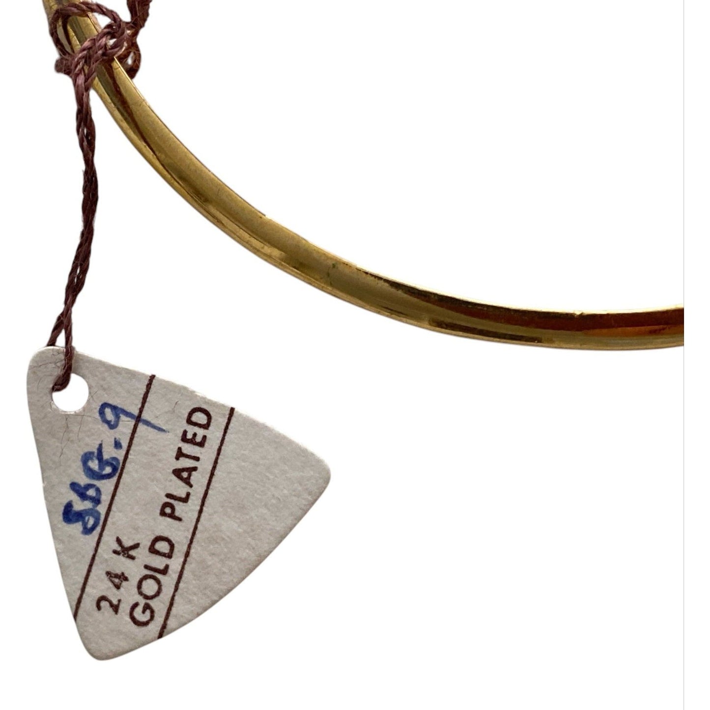 Vintage armring med ekte 24 karat gullbelegg og innfelte stener